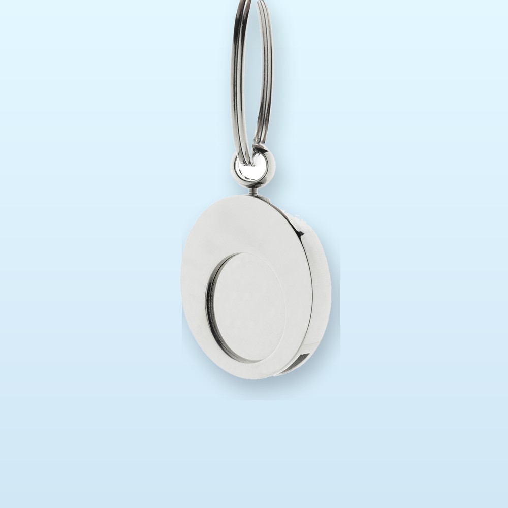 Portachiavi con gettone carrello - argento