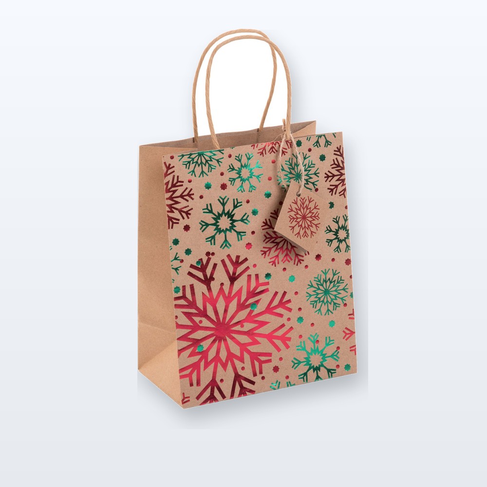 Busta regalo natalizia, piccola - multicolore