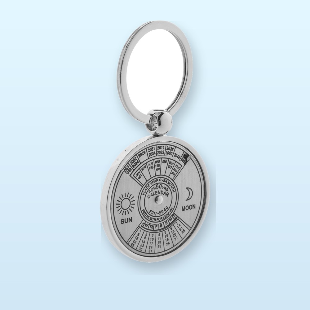 portachiavi con calendario - argento