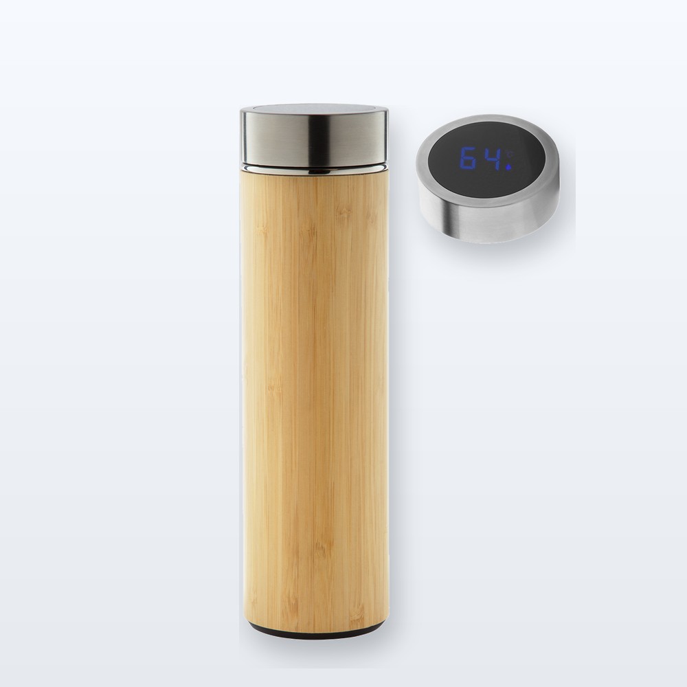 thermos con termometro - naturale