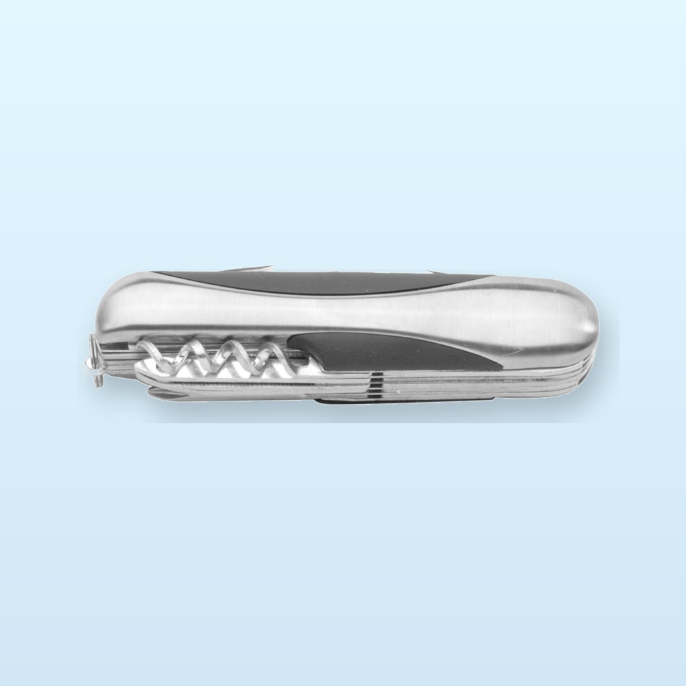 coltello tascabile con 11 funzioni - argento
