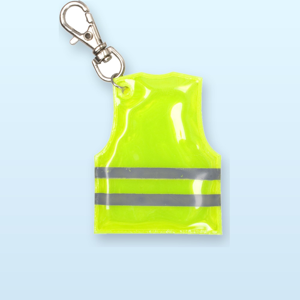 portachiavi mini gilet riflettente - giallo