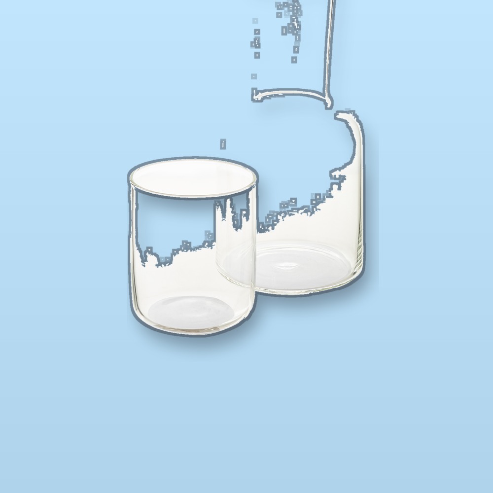Set bicchiere e caraffa - trasparente