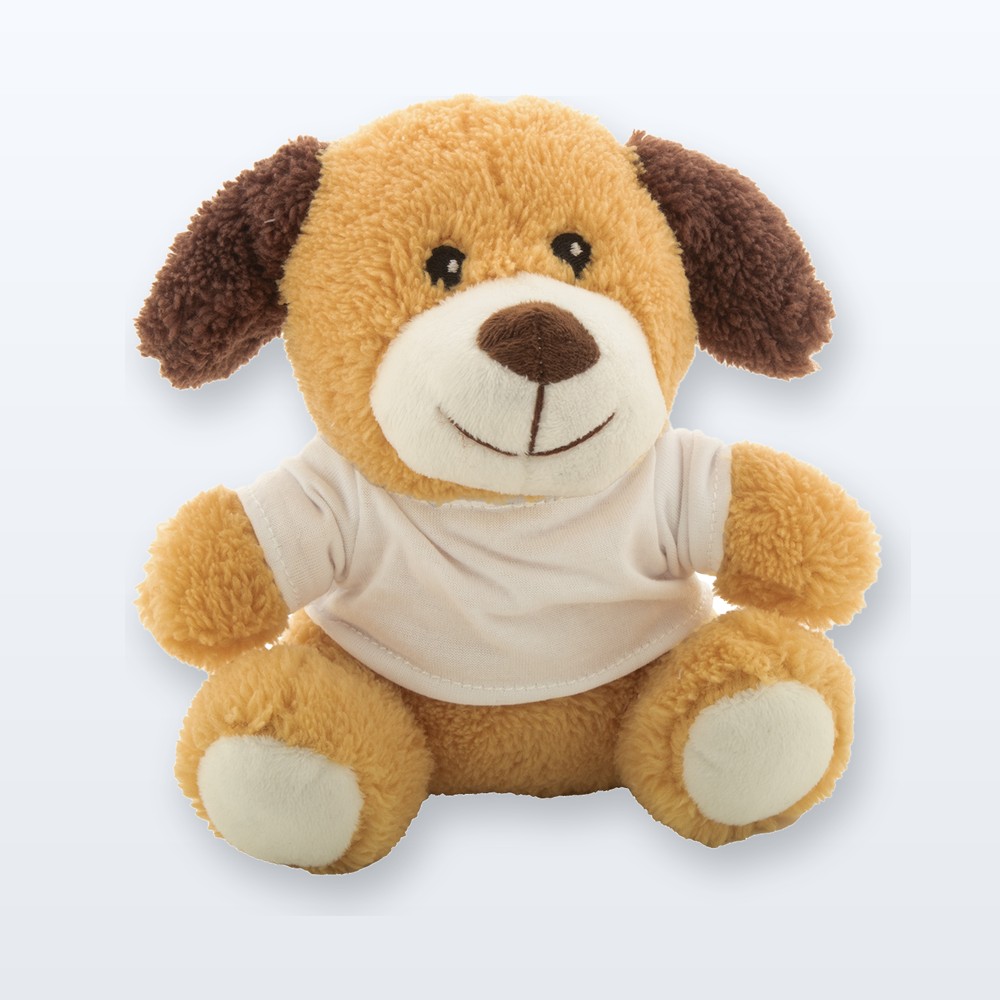 Cane in peluche RPET - marrone