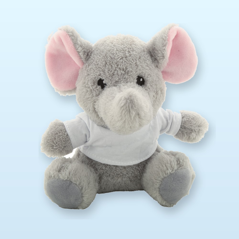 Elefante in peluche RPET - grigio