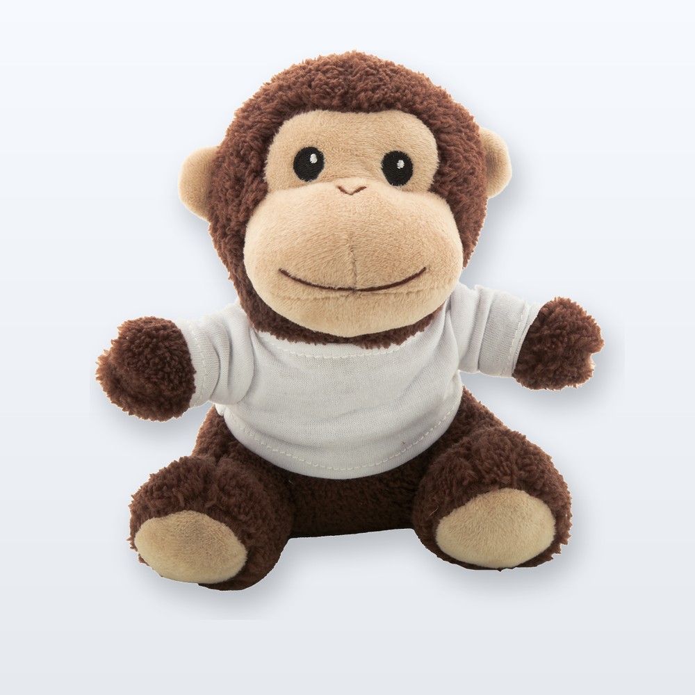 Scimmia in peluche RPET - marrone