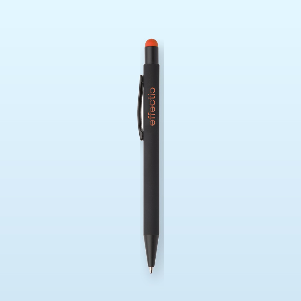 penna a sfera - arancione - nero