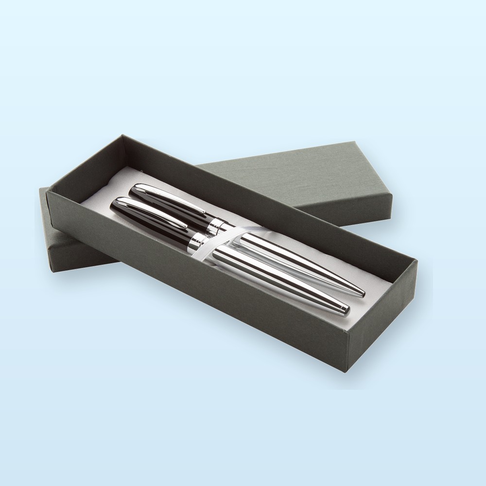 set penne - argento - nero