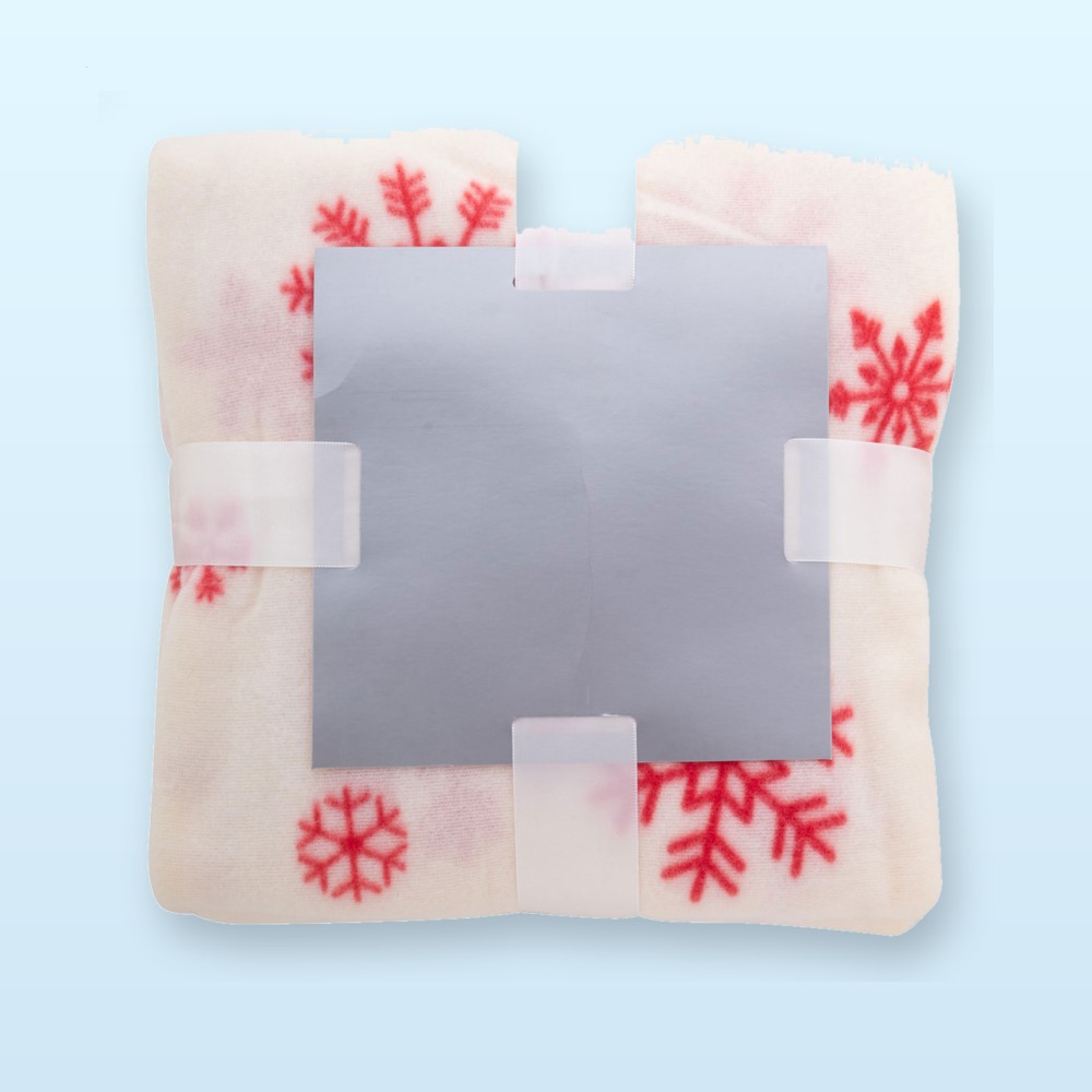 Coperta pile - bianco - rosso