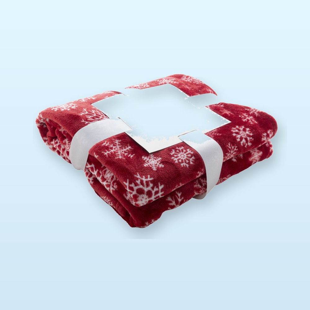 Coperta natalizia in RPET - rosso