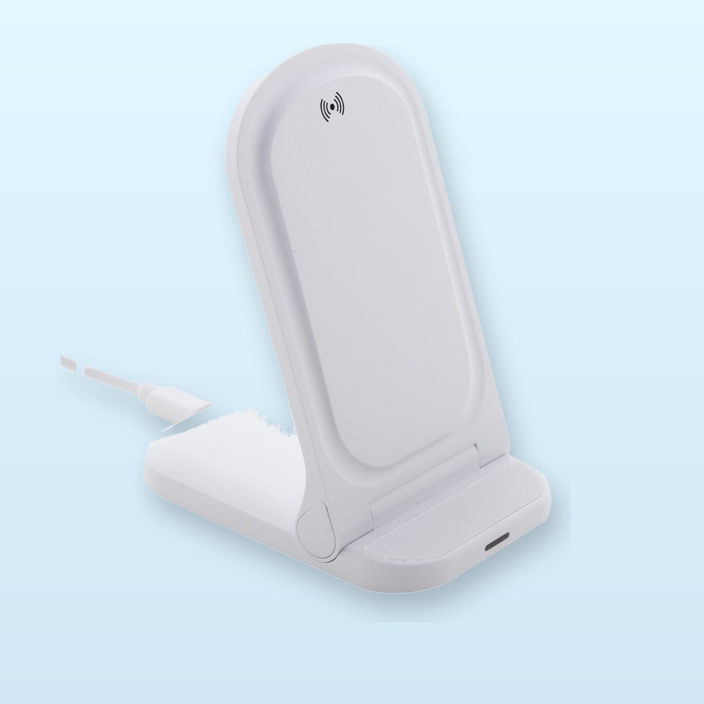 Supporto per cellulare in RABS con caricatore wireless - bianco