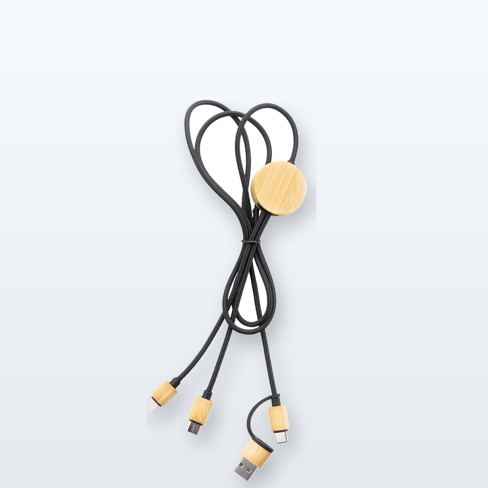Cavo ricarica USB - naturale - nero