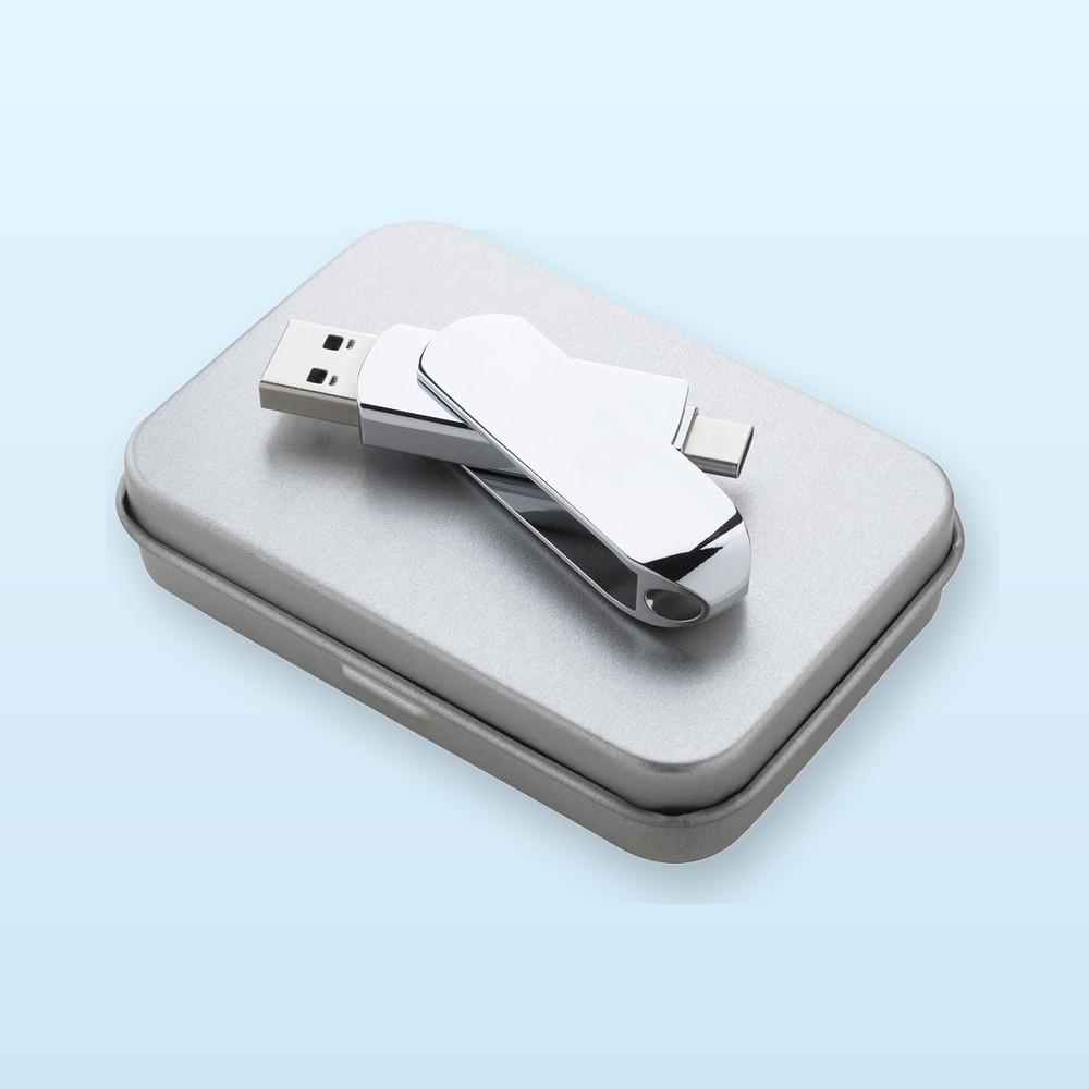 Chiavetta USB OTG - argento - 16GB