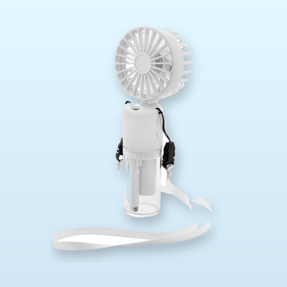 Ventilatore ricaricabile con nebulizzatore - bianco