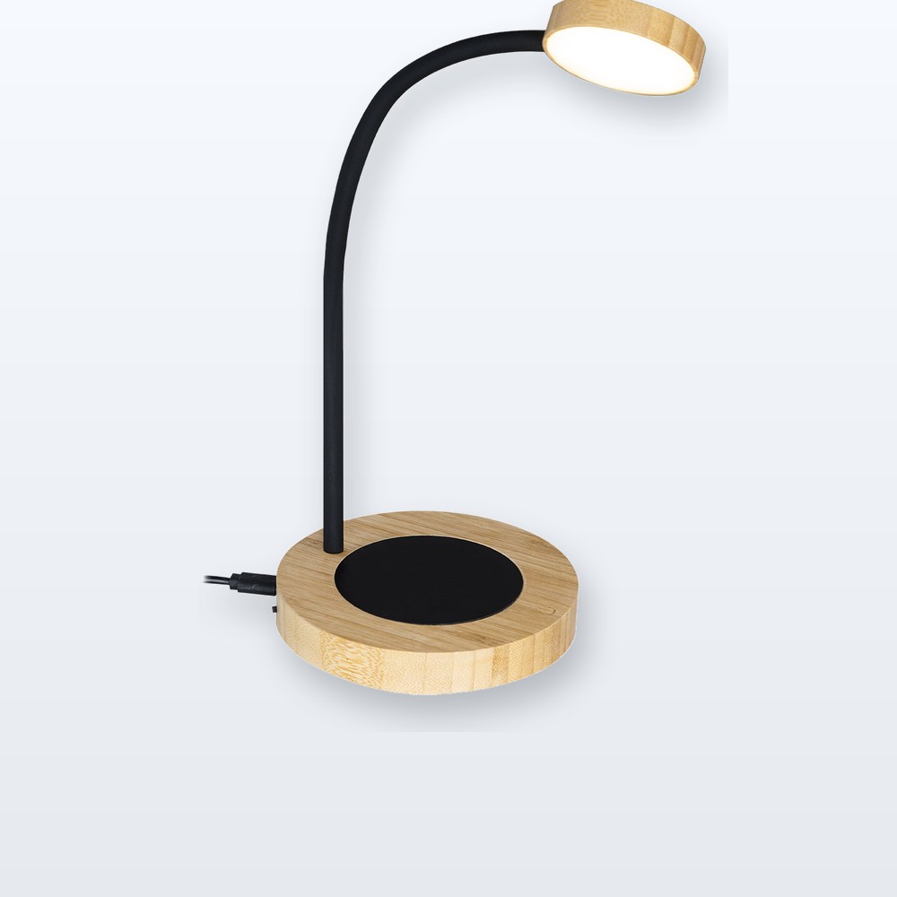 Lampada da tavolo con scalda tazza - naturale - nero