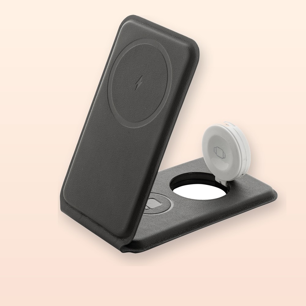 Caricatore wireless in RPU con supporto per cellulare - nero