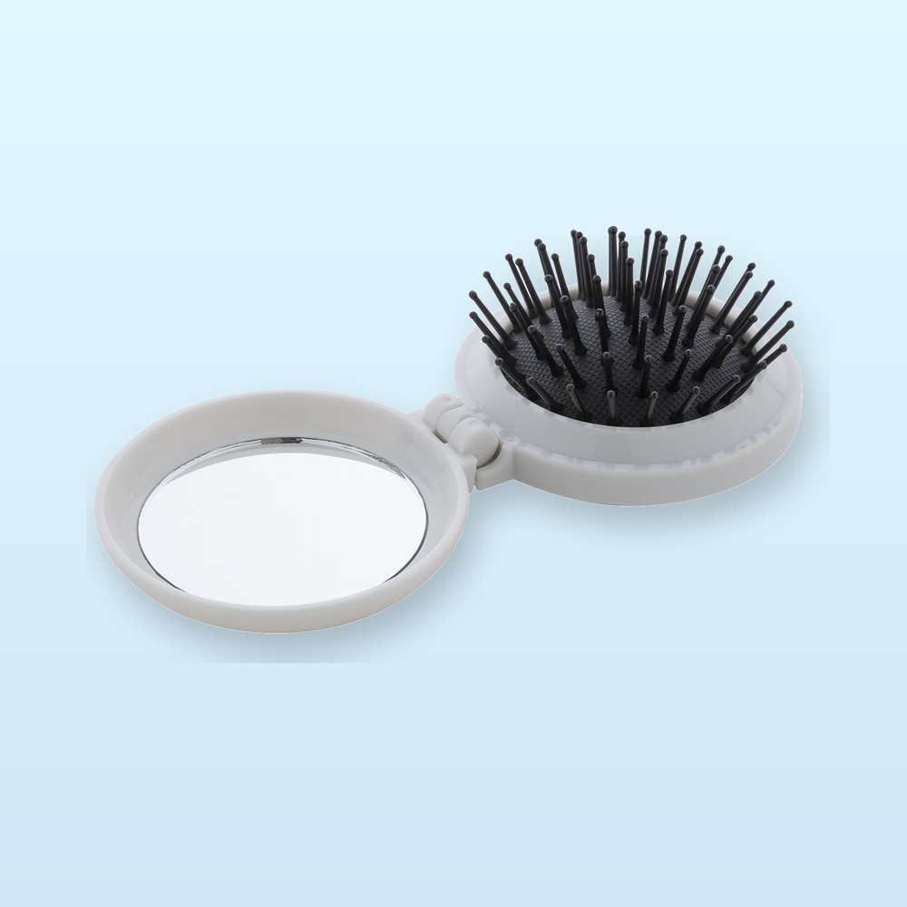 Spazzola per capelli in RABS con specchio - bianco