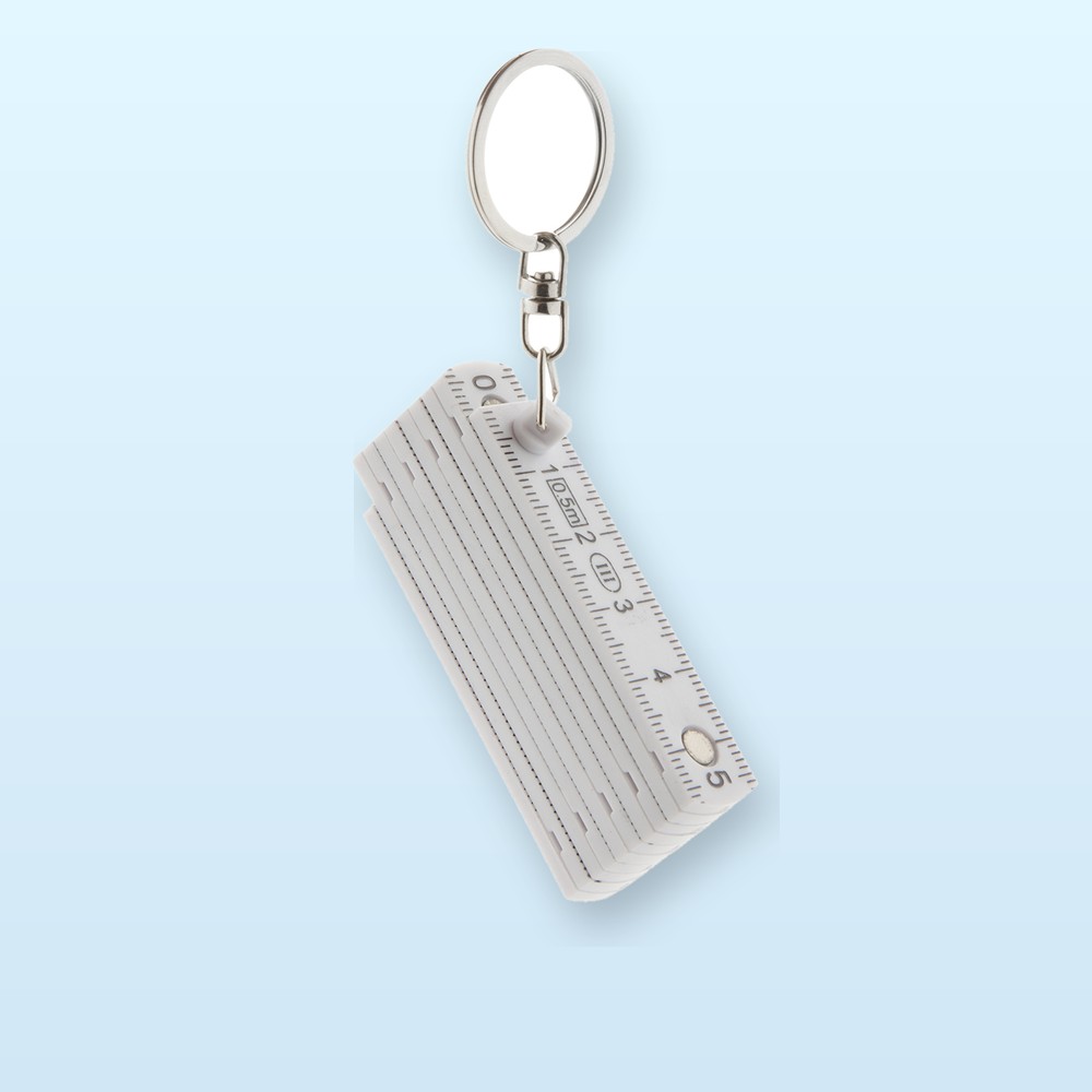 mini righello pieghevole - bianco