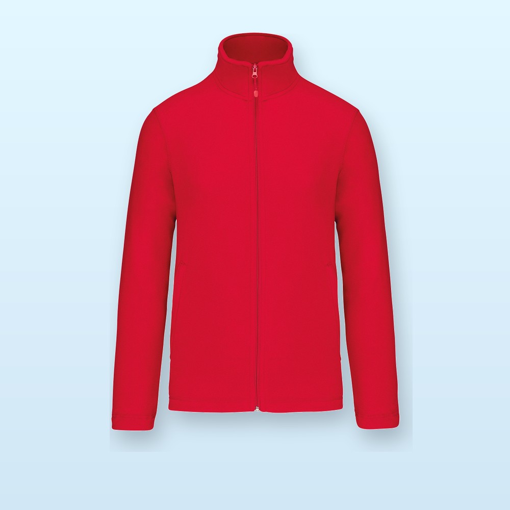 Giacca in pile full zip - rosso - L