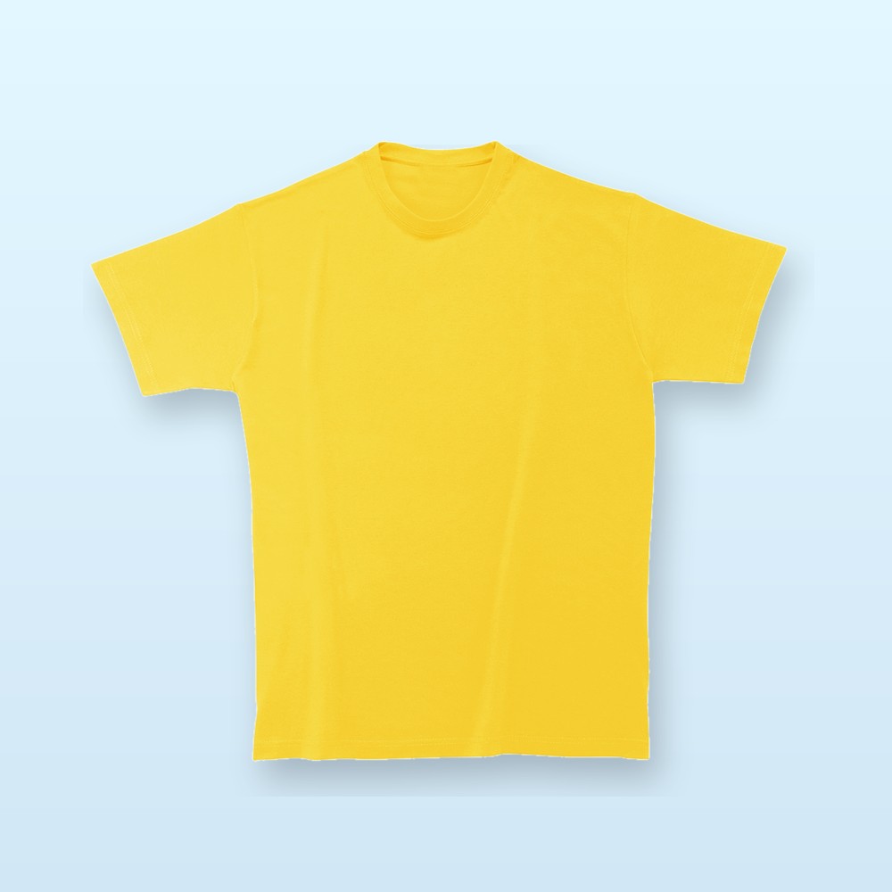 T-shirt in cotone ringspun - giallo - XL
