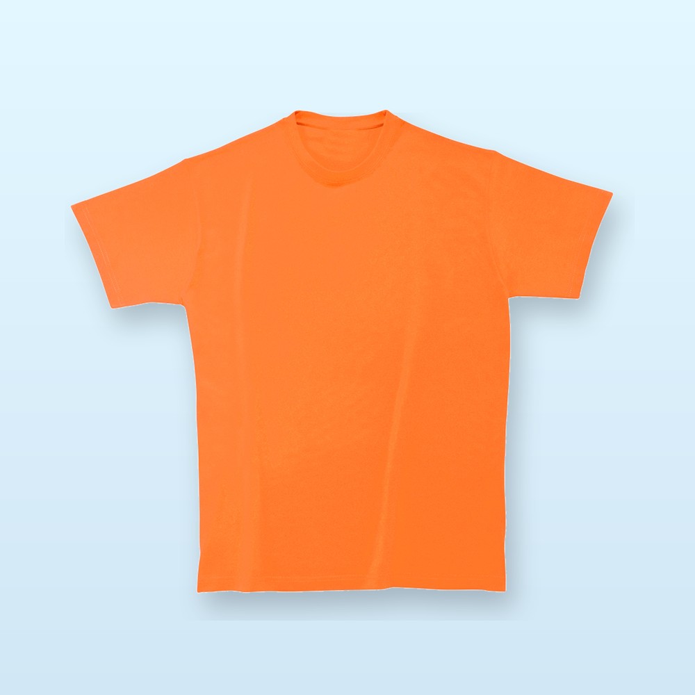 T-shirt in cotone ringspun - arancione - S