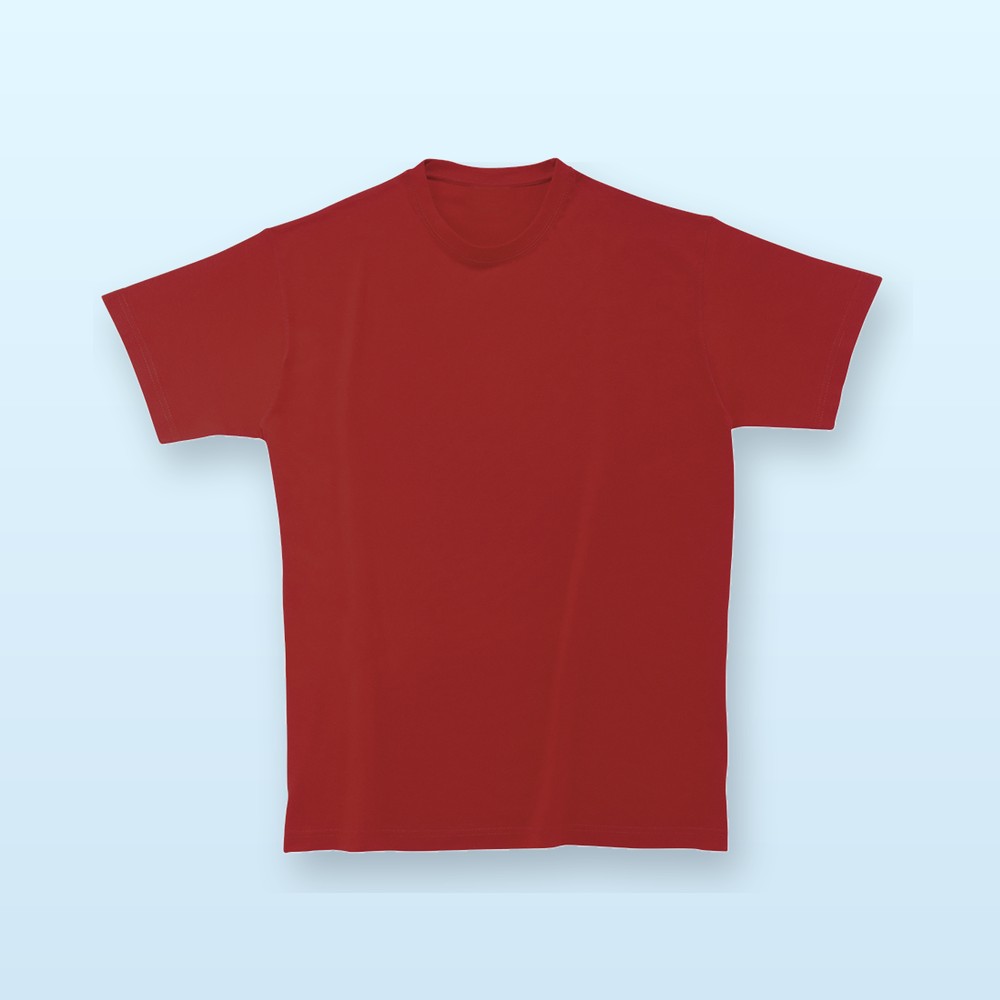 T-shirt in cotone ringspun - rosso - L
