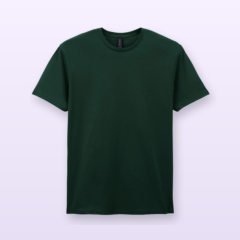 T-shirt in cotone ringspun - verde scuro - L