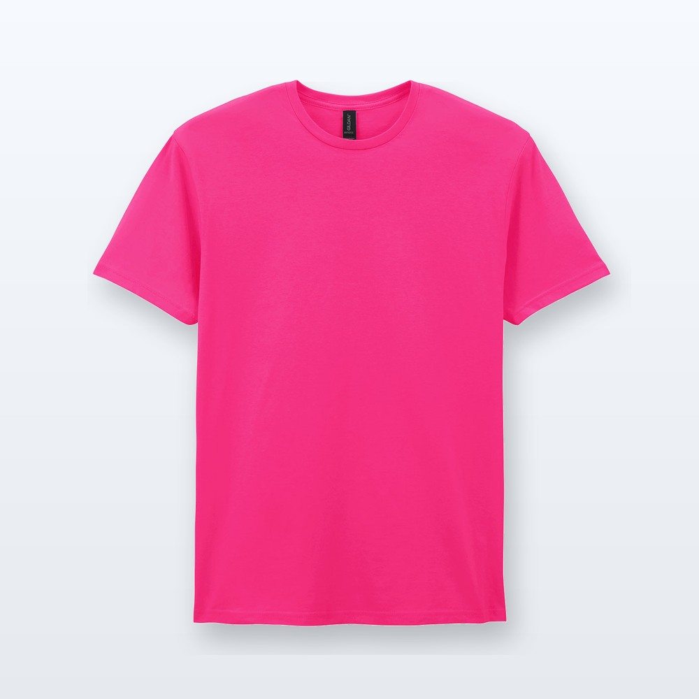 T-shirt in cotone ringspun - rosa scuro - L