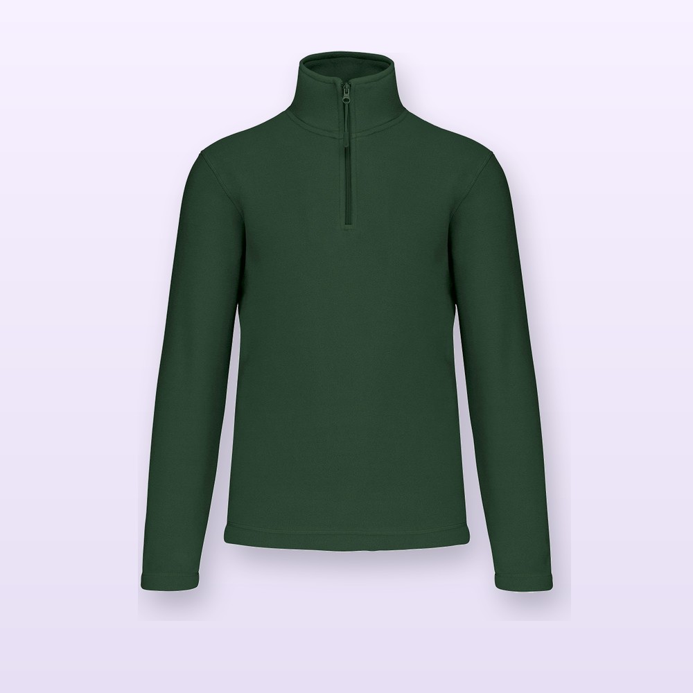 Giacca in pile mezza zip - verde - M