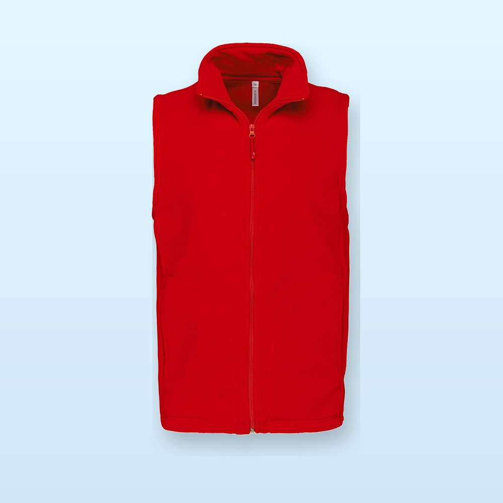 gilet in pile - rosso - M