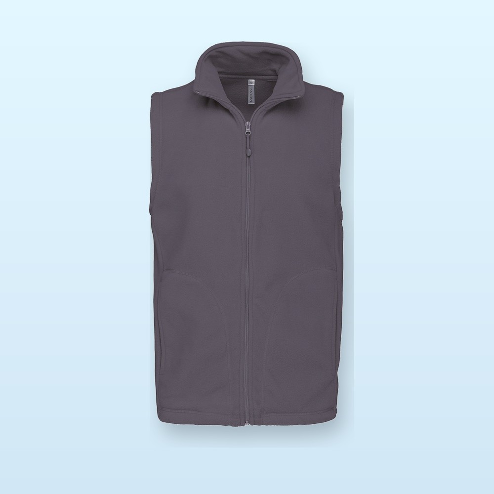 gilet in pile - grigio chiaro - M