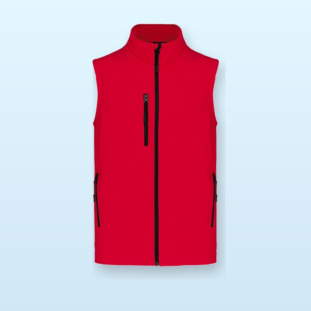 Gilet softshell a 3 strati - rosso - M