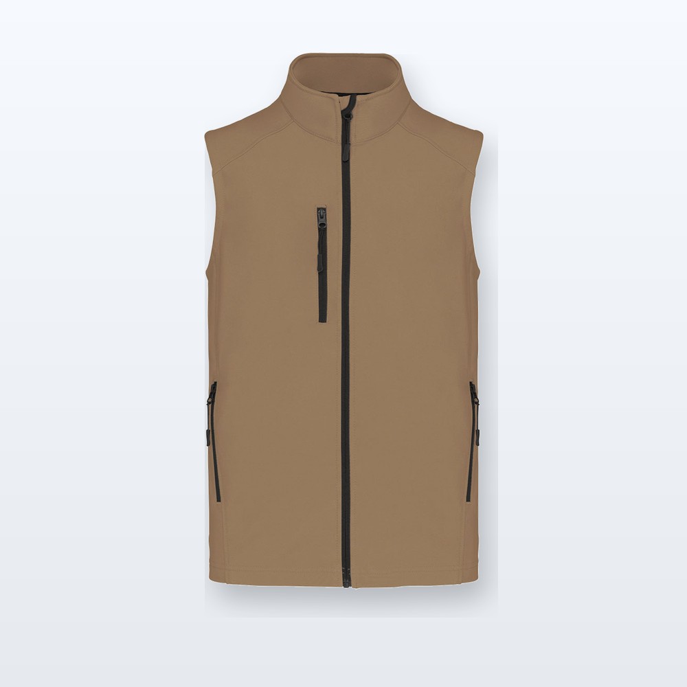 Gilet softshell a 3 strati - marrone - XXL