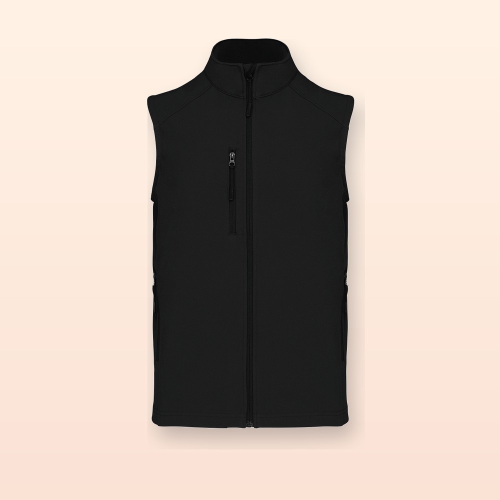 Gilet softshell a 3 strati - nero - M