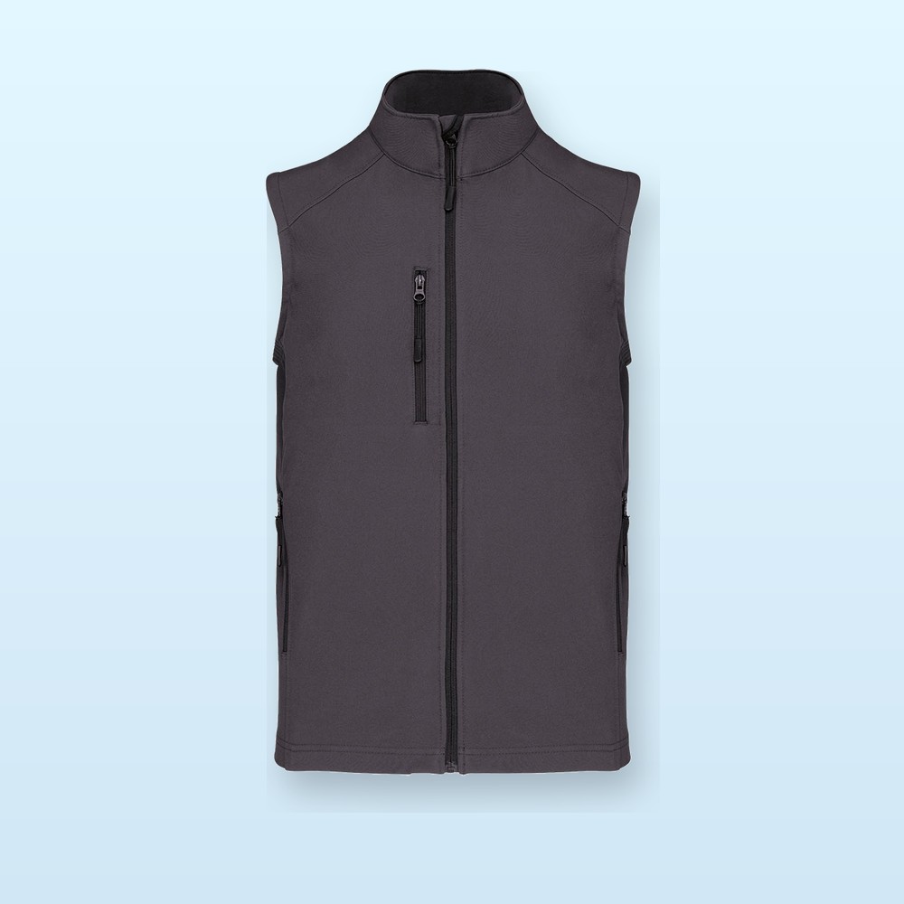 Gilet softshell a 3 strati - grigio scuro - M