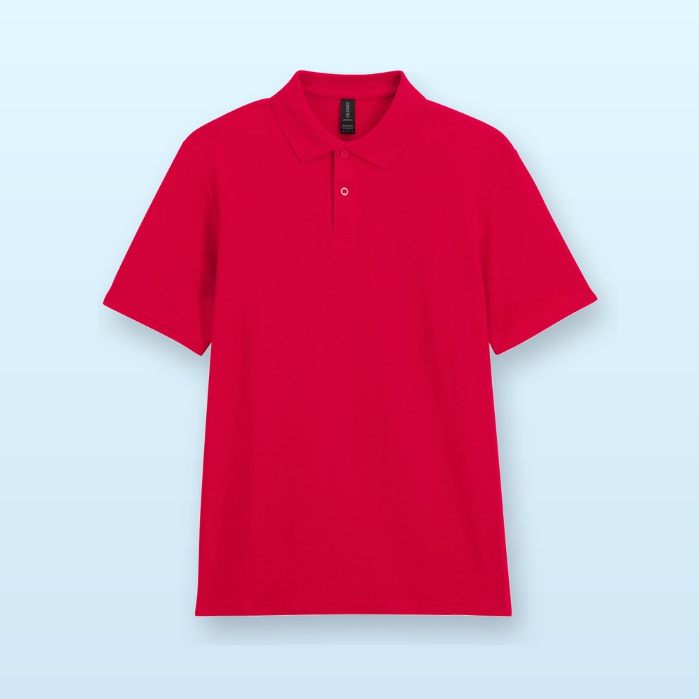 polo in piqué - rosso - XXL