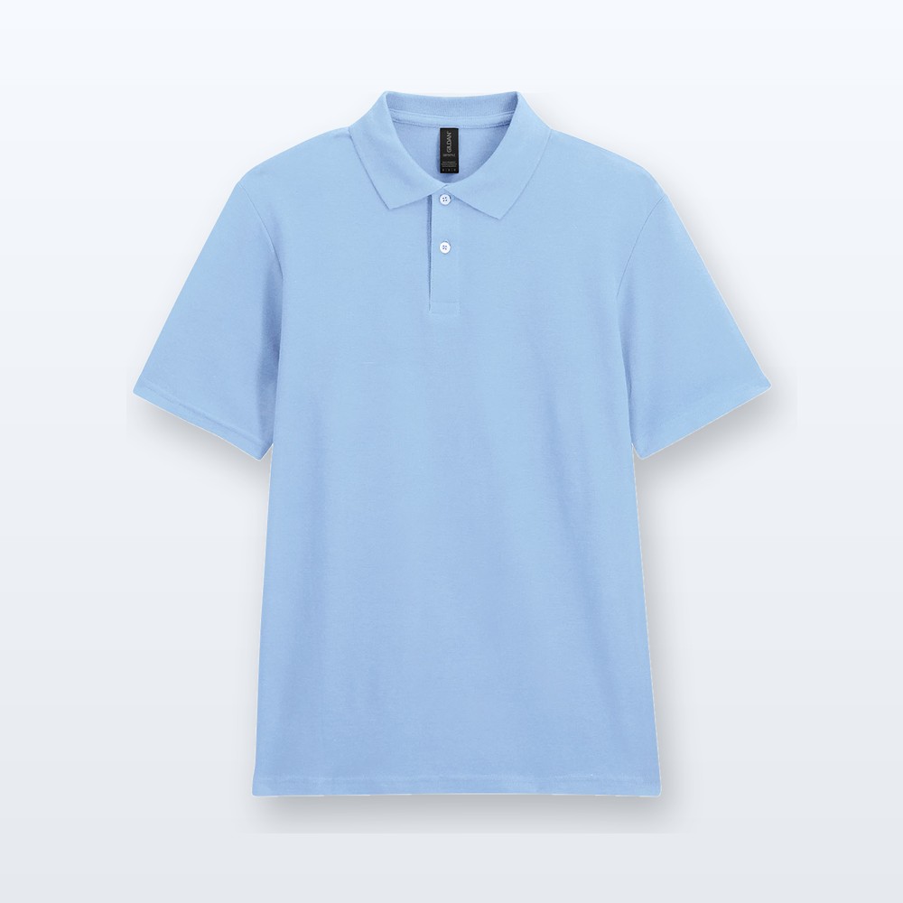 polo in piqué - azzurro - L