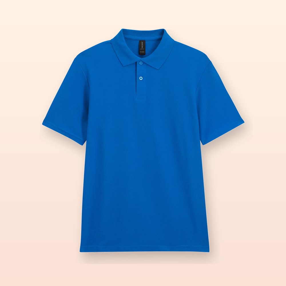 polo in piqué - blu - S