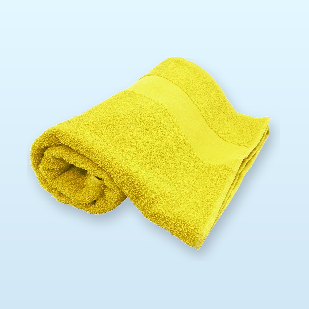 asciugamano in spugna di cotone 70x140cm - giallo