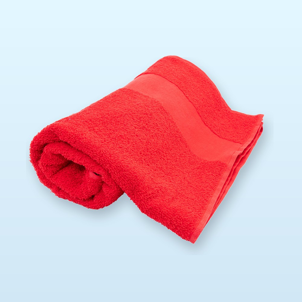 asciugamano in spugna di cotone 70x140cm - rosso