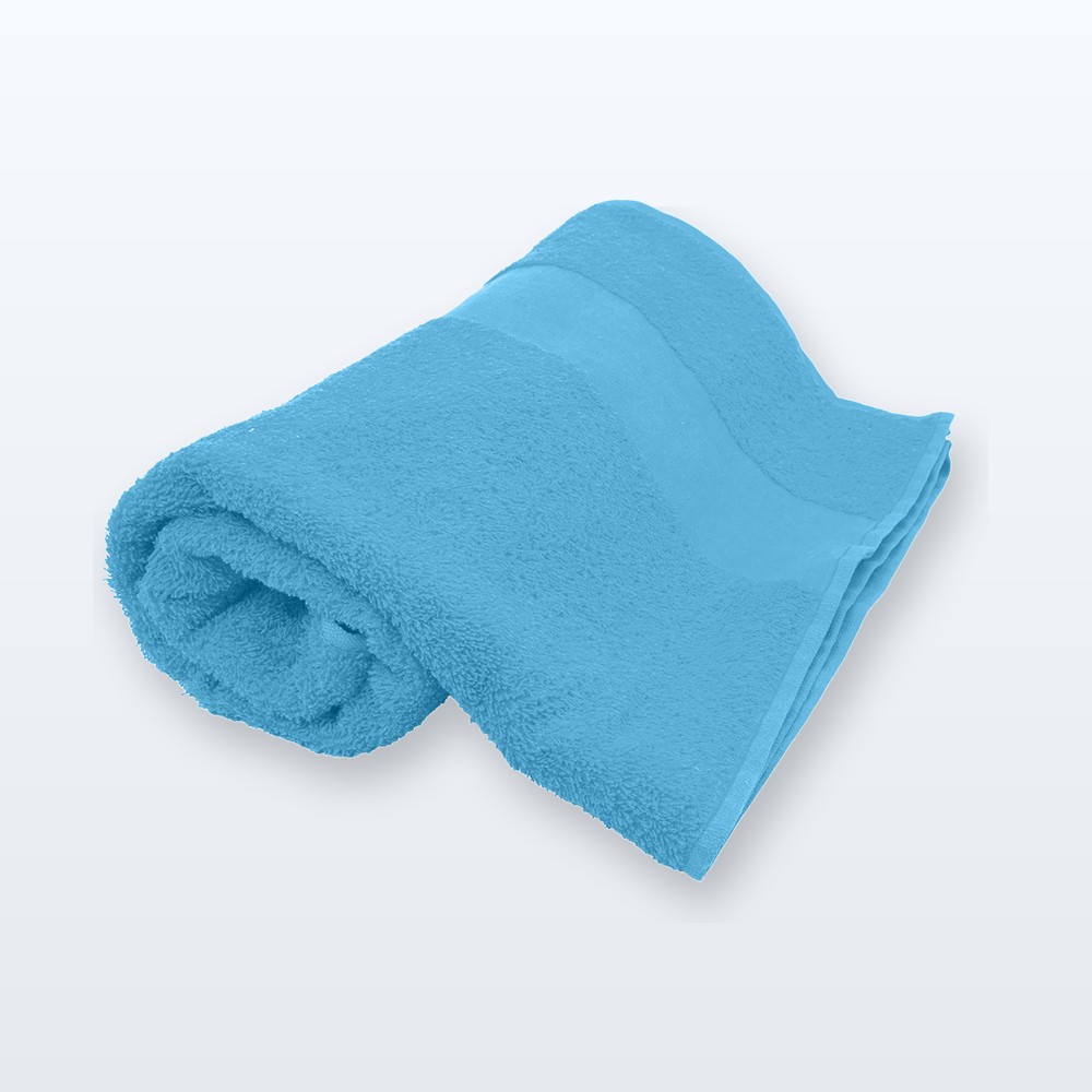 asciugamano in spugna di cotone 70x140cm - azzurro