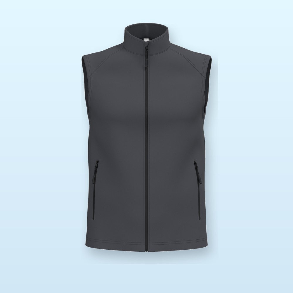 Gilet softshell a 2 strati - grigio scuro - M