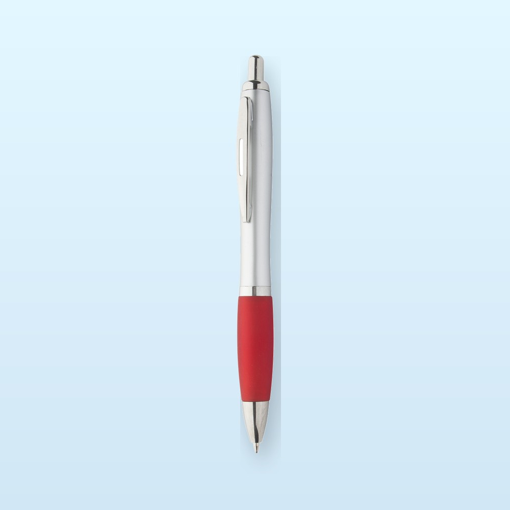 penna a sfera - rosso - argento