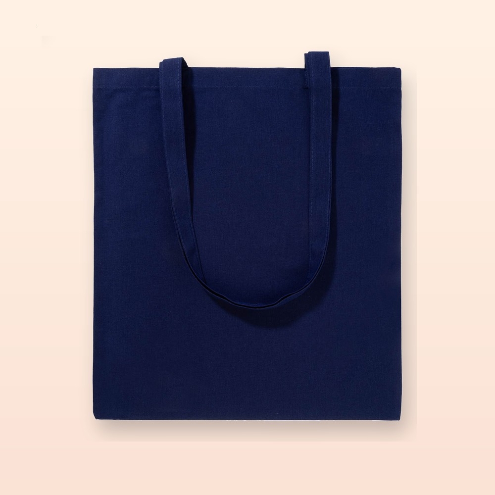 Shopper in cotone - blu scuro