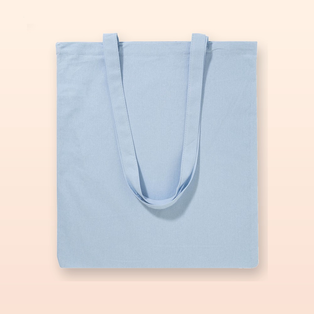 Shopper in cotone - Blu pastello