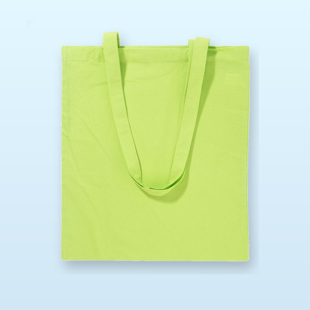 Shopper in cotone - lime verde