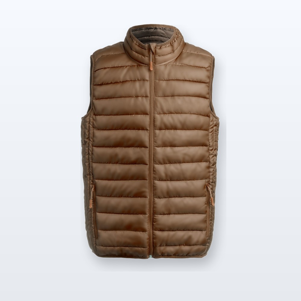 gilet trapuntato - marrone - S
