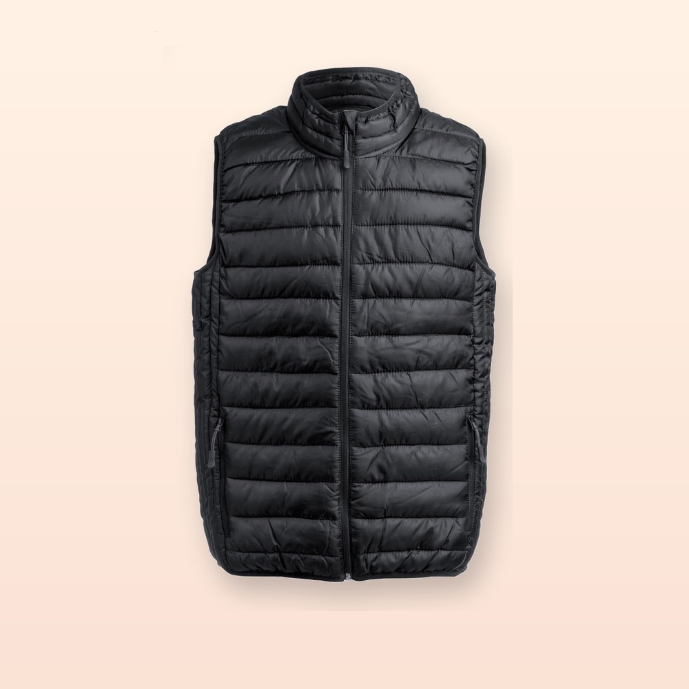 gilet trapuntato - nero - L