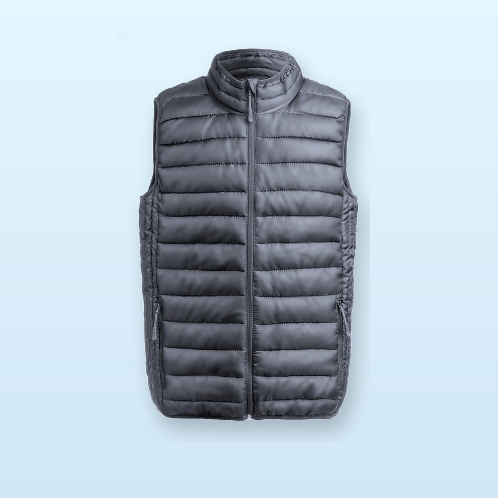 gilet trapuntato - grigio scuro - L
