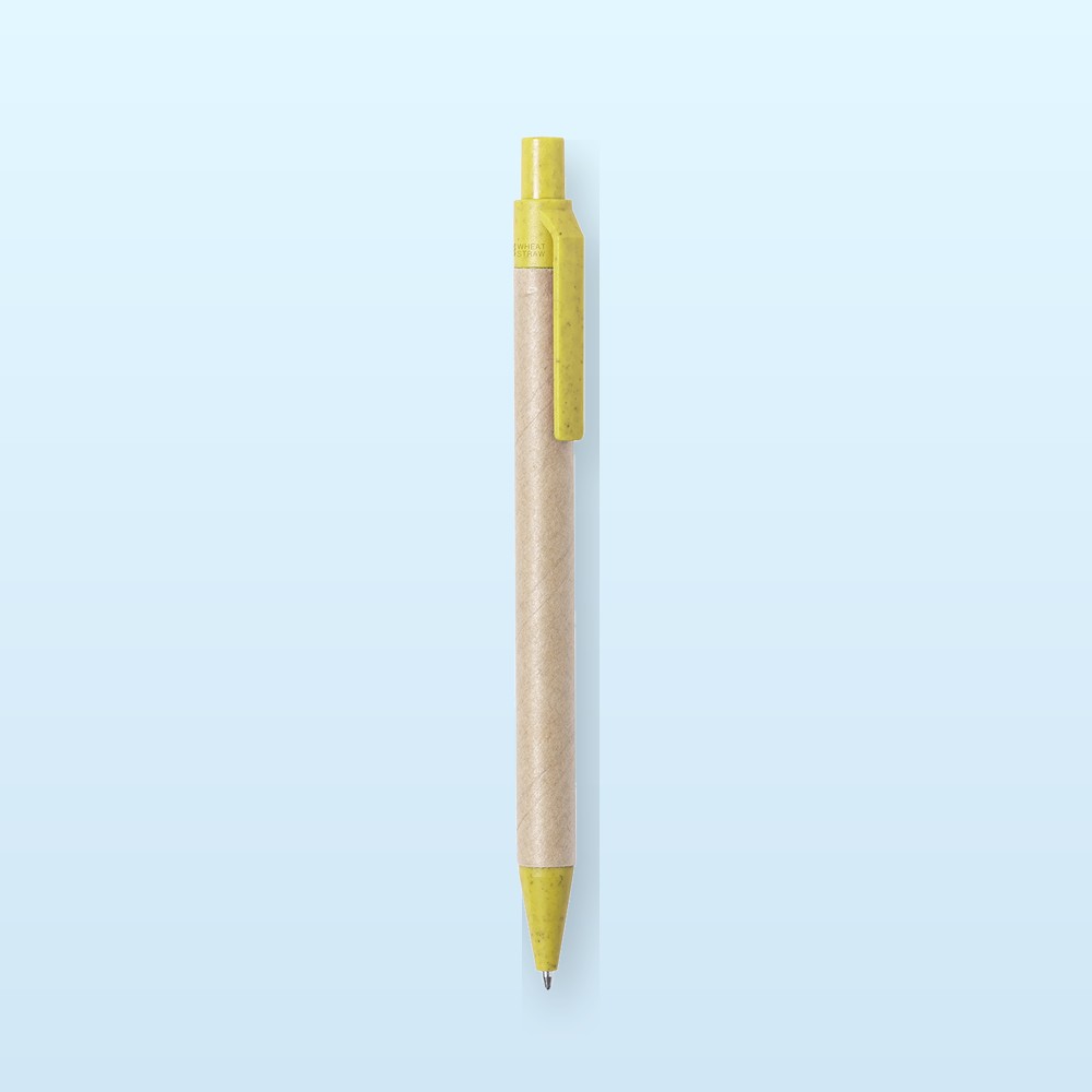 penna a sfera - giallo - naturale